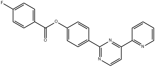 4-[4-(2-PYRIDINYL)-2-PYRIMIDINYL]PHENYL 4-FLUOROBENZENECARBOXYLATE 结构式