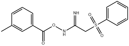 N'-[(3-METHYLBENZOYL)OXY]-2-(PHENYLSULFONYL)ETHANIMIDAMIDE 结构式