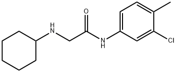 N-(3-CHLORO-4-METHYL-PHENYL)-2-CYCLOHEXYLAMINO-ACETAMIDE 结构式