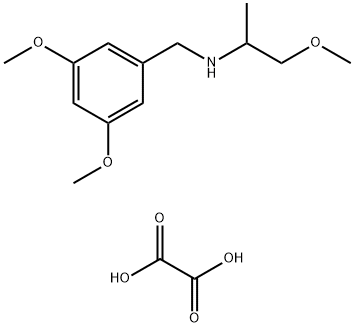 (3,5-DIMETHOXY-BENZYL)-(2-METHOXY-1-METHYL-ETHYL)-AMINE OXALATE 结构式