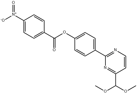 4-[4-(DIMETHOXYMETHYL)-2-PYRIMIDINYL]PHENYL 4-NITROBENZENECARBOXYLATE 结构式