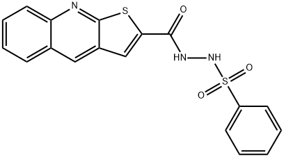 N'-(THIENO[2,3-B]QUINOLIN-2-YLCARBONYL)BENZENESULFONOHYDRAZIDE 结构式