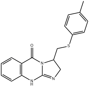 3-([(4-METHYLPHENYL)SULFANYL]METHYL)-2,3-DIHYDROIMIDAZO[2,1-B]QUINAZOLIN-5(1H)-ONE 结构式