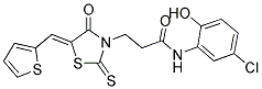 N-(5-CHLORO-2-HYDROXYPHENYL)-3-[(5Z)-4-OXO-5-(THIEN-2-YLMETHYLENE)-2-THIOXO-1,3-THIAZOLIDIN-3-YL]PROPANAMIDE 结构式
