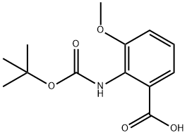 2-((叔丁氧基羰基)氨基)-3-甲氧基苯甲酸 结构式