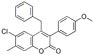 4-BENZYL-6-CHLORO-3(4'-METHOXYPHENYL)-7-METHYLCOUMARIN 结构式