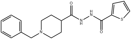 N'-[(1-BENZYL-4-PIPERIDINYL)CARBONYL]-2-THIOPHENECARBOHYDRAZIDE 结构式