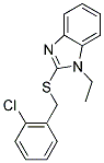 2-[(2-CHLOROBENZYL)THIO]-1-ETHYL-1H-BENZIMIDAZOLE 结构式