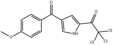 2,2,2-TRICHLORO-1-[4-(4-METHOXYBENZOYL)-1H-PYRROL-2-YL]-1-ETHANONE 结构式