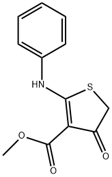 2-苯胺基-4-氧代-4,5-二氢-3-噻吩甲酸甲酯 结构式