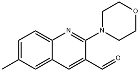 6-METHYL-2-MORPHOLIN-4-YL-QUINOLINE-3-CARBALDEHYDE 结构式