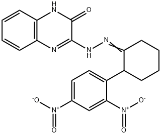 3-(2-[2-(2,4-DINITROPHENYL)CYCLOHEXYLIDEN]HYDRAZINO)-2(1H)-QUINOXALINONE 结构式