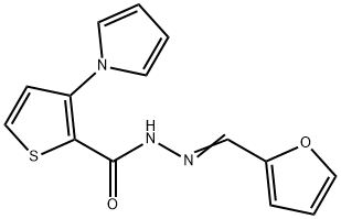 N'-[(Z)-2-FURYLMETHYLIDENE]-3-(1H-PYRROL-1-YL)-2-THIOPHENECARBOHYDRAZIDE 结构式