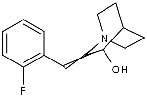 (Z)-2-(2-氟亚苄基)奎宁环素-3-醇 结构式