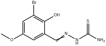2-[(E)-(3-BROMO-2-HYDROXY-5-METHOXYPHENYL)METHYLIDENE]-1-HYDRAZINECARBOTHIOAMIDE 结构式