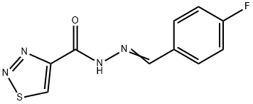 N'-[(Z)-(4-FLUOROPHENYL)METHYLIDENE]-1,2,3-THIADIAZOLE-4-CARBOHYDRAZIDE 结构式