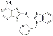 8-([(1-BENZYL-1H-BENZIMIDAZOL-2-YL)METHYL]THIO)-9H-PURIN-6-AMINE 结构式