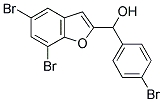 (4-BROMOPHENYL)(5,7-DIBROMO-1-BENZOFURAN-2-YL)METHANOL 结构式
