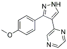 2-[3-(4-METHOXYPHENYL)-1H-PYRAZOL-4-YL]PYRAZINE 结构式