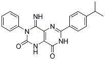 4-IMINO-6-(4-(ISOPROPYL)PHENYL)-3-PHENYL-1,3,7-TRIHYDRO-5,7-DIAZAQUINAZOLINE-2,8-DIONE 结构式