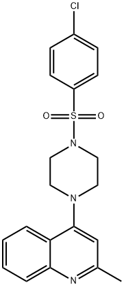 4-{4-[(4-CHLOROPHENYL)SULFONYL]PIPERAZIN-1-YL}-2-METHYLQUINOLINE 结构式