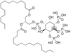 1,2-棕榈酰磷酯酰肌醇-3,4,5-磷酸 结构式