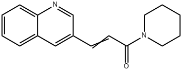 (E)-1-PIPERIDINO-3-(3-QUINOLINYL)-2-PROPEN-1-ONE 结构式