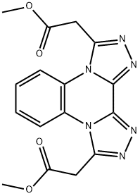 METHYL 2-[10-(2-METHOXY-2-OXOETHYL)DI[1,2,4]TRIAZOLO[4,3-A:3,4-C]QUINOXALIN-3-YL]ACETATE 结构式