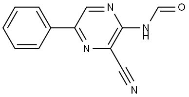 3-Cyano-5-phenyl-2-pyrazinylformamide 结构式