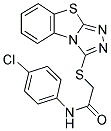 N-(4-Chlorophenyl)-2-([1,2,4]triazolo[3,4-b][1,3]benzothiazol-3-ylthio)acetamide 结构式