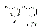 2-(METHYLSULFANYL)-4-(TRIFLUOROMETHYL)-6-[3-(TRIFLUOROMETHYL)PHENOXY]PYRIMIDINE 结构式