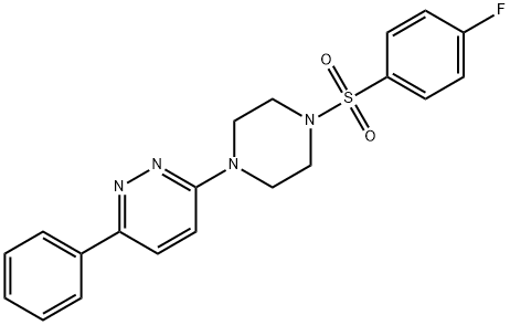 3-(4-[(4-FLUOROPHENYL)SULFONYL]PIPERAZINO)-6-PHENYLPYRIDAZINE 结构式