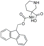 3-(9H-Fluoren-9-ylmethoxycarbonylamino)-piperidine-3-carboxylic acid 结构式