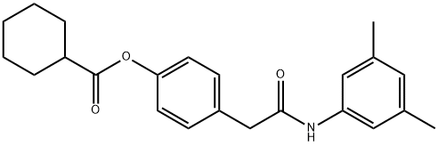 4-[2-(3,5-DIMETHYLANILINO)-2-OXOETHYL]PHENYL CYCLOHEXANECARBOXYLATE 结构式