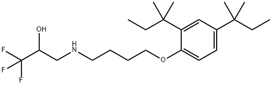 3-((4-[2,4-DI(TERT-PENTYL)PHENOXY]BUTYL)AMINO)-1,1,1-TRIFLUORO-2-PROPANOL 结构式