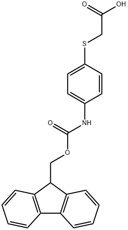 FMOC-(4-AMINOPHENYLTHIO)ACETIC ACID 结构式