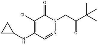 4-CHLORO-5-(CYCLOPROPYLAMINO)-2-(3,3-DIMETHYL-2-OXOBUTYL)-3(2H)-PYRIDAZINONE 结构式