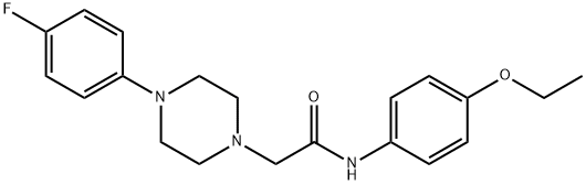 N-(4-ETHOXYPHENYL)-2-[4-(4-FLUOROPHENYL)PIPERAZINO]ACETAMIDE 结构式