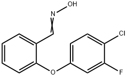 2-(4-CHLORO-3-FLUOROPHENOXY)BENZENECARBALDEHYDE OXIME 结构式