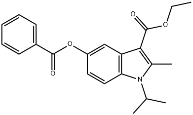 ETHYL 5-(BENZOYLOXY)-1-ISOPROPYL-2-METHYL-1H-INDOLE-3-CARBOXYLATE 结构式