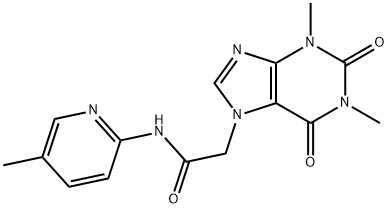 2-(1,3-DIMETHYL-2,6-DIOXO-1,2,3,6-TETRAHYDRO-7H-PURIN-7-YL)-N-(5-METHYLPYRIDIN-2-YL)ACETAMIDE 结构式