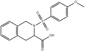 2-(4-甲氧基苯磺酰基)-1,2,3,4-四氢异喹啉-3-羧酸 结构式