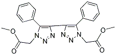 DIMETHYL 2,2'-(5,5'-DIPHENYL-4,4'-BI(1H-1,2,3-TRIAZOLE)-1,1'-DIYL)DIACETATE 结构式