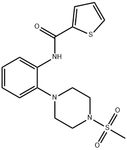 N-(2-[4-(METHYLSULFONYL)PIPERAZINO]PHENYL)-2-THIOPHENECARBOXAMIDE 结构式