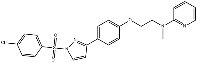 N-[2-(4-(1-[(4-CHLOROPHENYL)SULFONYL]-1H-PYRAZOL-3-YL)PHENOXY)ETHYL]-N-METHYL-2-PYRIDINAMINE 结构式