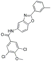 3,5-DICHLORO-4-METHOXY-N-[2-(3-METHYLPHENYL)-1,3-BENZOXAZOL-5-YL]BENZAMIDE 结构式