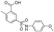 5-(4-METHOXY-PHENYLSULFAMOYL)-2-METHYL-BENZOIC ACID 结构式