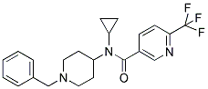 N-(1-BENZYLPIPERIDIN-4-YL)-N-CYCLOPROPYL-6-(TRIFLUOROMETHYL)PYRIDINE-3-CARBOXAMIDE 结构式