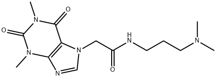 N-[3-(DIMETHYLAMINO)PROPYL]-2-(1,3-DIMETHYL-2,6-DIOXO-1,2,3,6-TETRAHYDRO-7H-PURIN-7-YL)ACETAMIDE 结构式