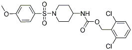 2,6-DICHLOROBENZYL N-(1-[(4-METHOXYPHENYL)SULFONYL]-4-PIPERIDINYL)CARBAMATE 结构式